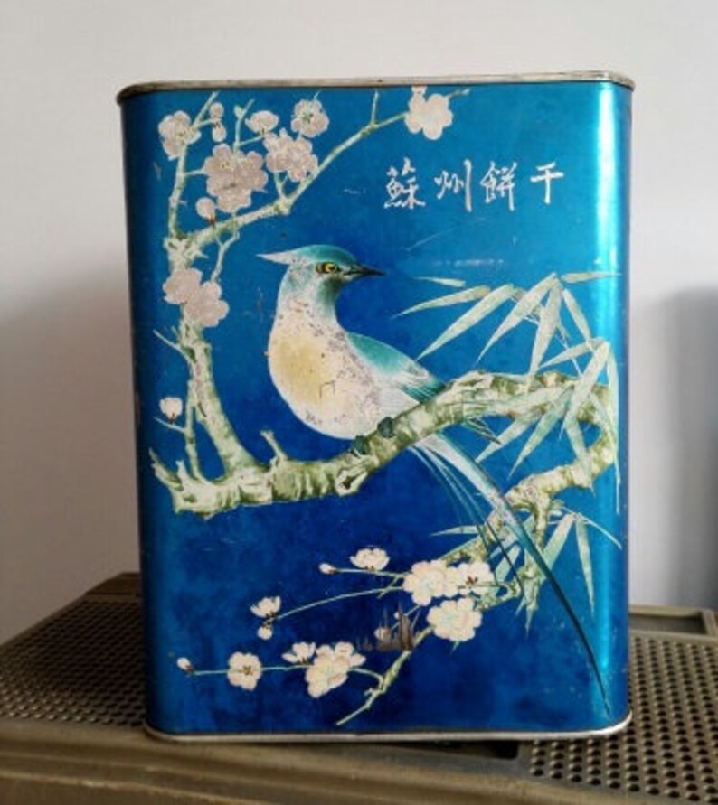 Chinese Vintage Biscuit TinArtDecorationGuarantee oldGuarantee authentic