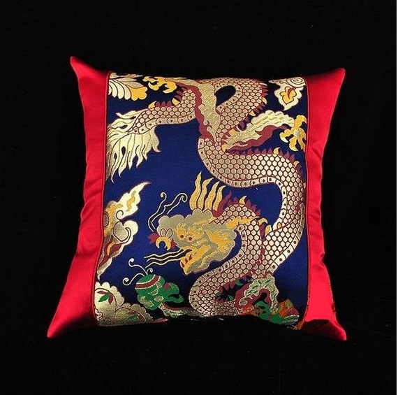 Chinese Silk Embroidery Sofa Pillow Cover Etsy