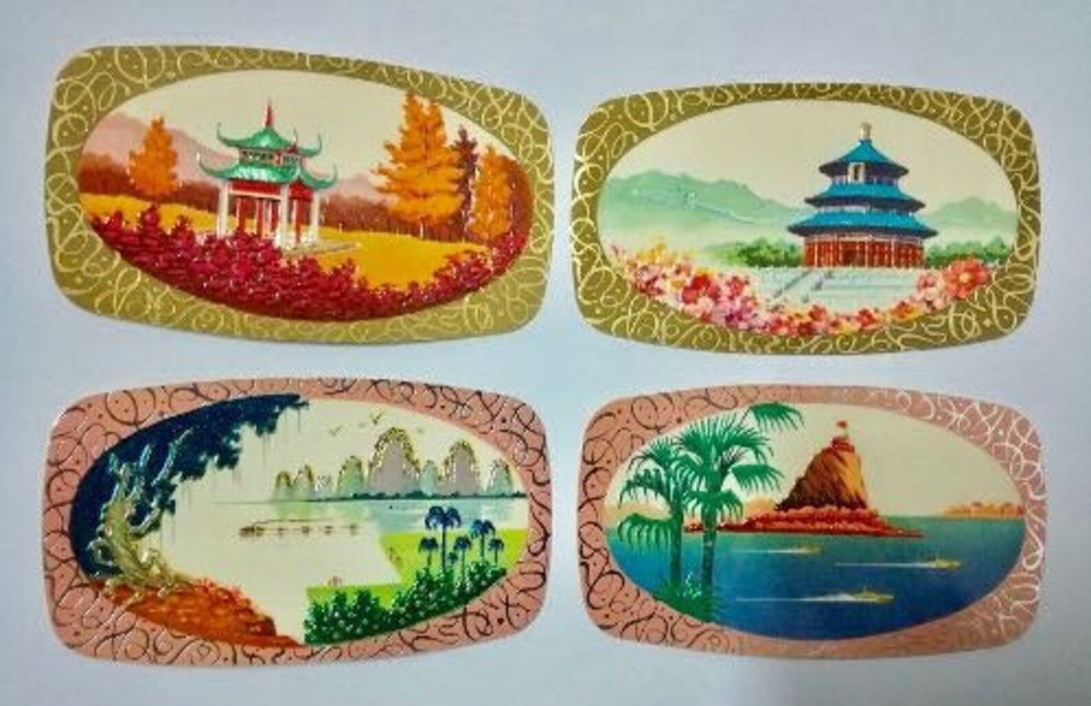 Chinese Vintage Set of Calendar Cards/Art/Decoration/Guarantee Etsy