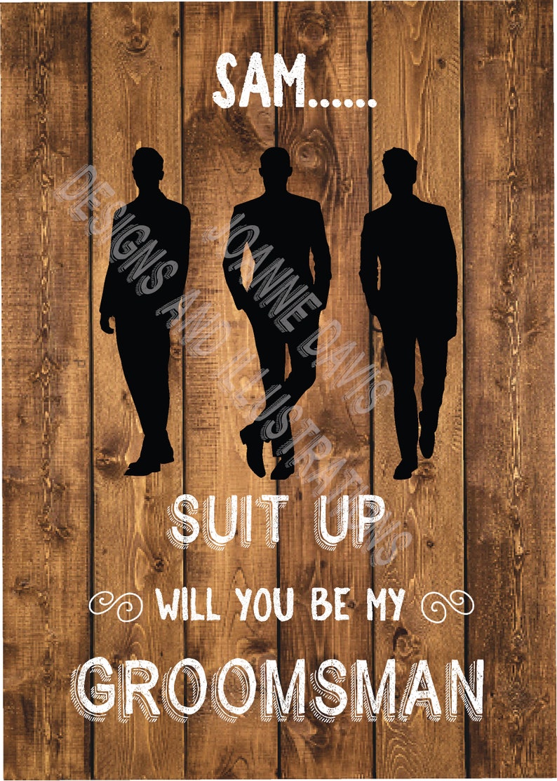 Printable Best Man &amp; Groomsman Proposals Invitations Rustic | Etsy