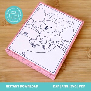 Coloring Box Favor | Activity Coloring Box | DIGITAL FILE | Silhouette and Cricut File