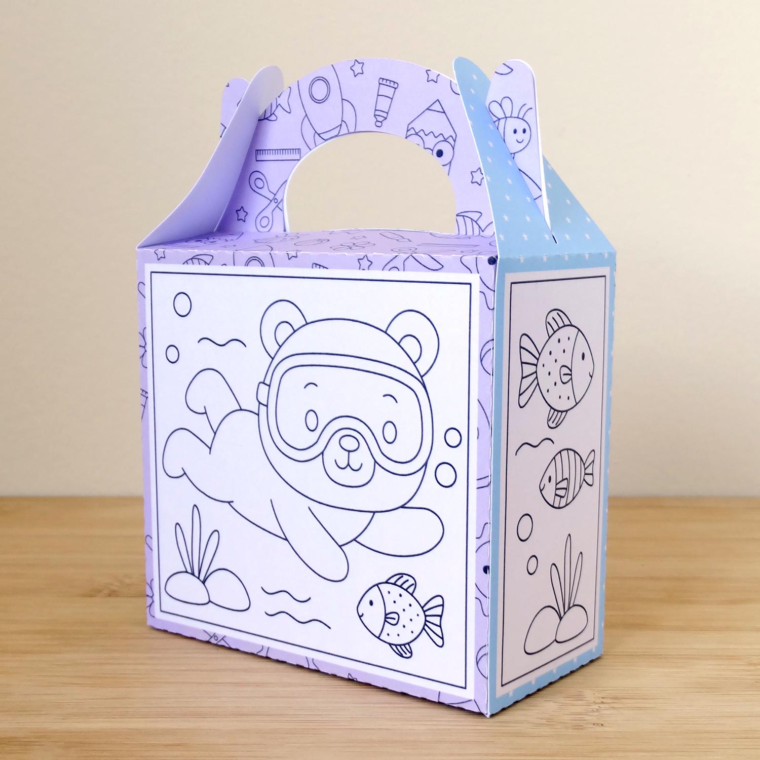 Coloring Box Favor | Activity Coloring Box | DIGITAL FILE | Silhouette ...