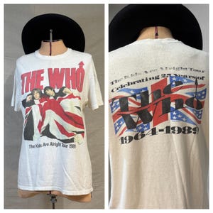 1989 &quot;The Who&quot; Tour Tee | The Kids Are Alright Tour Band Shirt | Vintage Rock Concert Memorabilia | Rock N Roll | Pete Townshend Shirt | MED