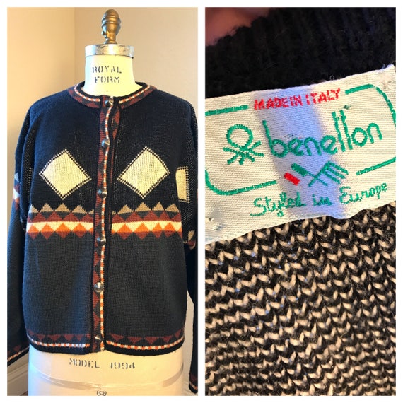 benetton wool cardigan