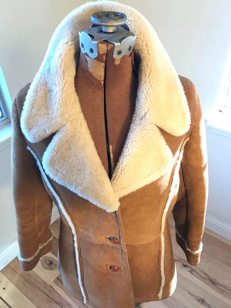 1970's Eddie Bauer Sheepskin Coat Mid Length Sheep Fur Etsy