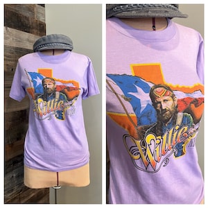 1984 Vintage Deadstock Willie Nelson Tour Tee | NOS | Vintage Country Music Shirt | Texas | Wrangler | Size Small
