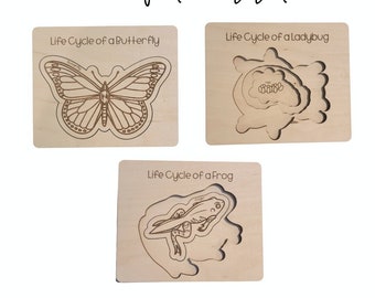 LIFE CYCLE stacking puzzles | life cycle - science puzzle - learning puzzle - stacking puzzle - metamorphosis - learning life cycles