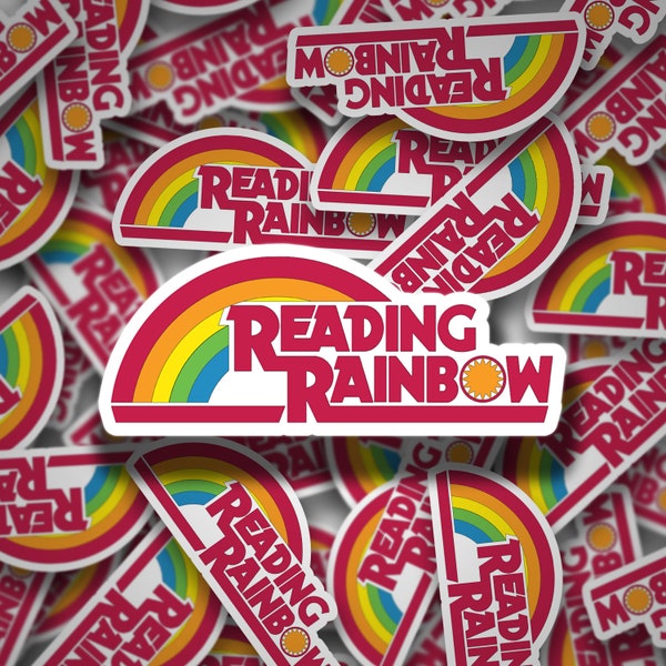 READING RAINBOW accessories | read banned books sticker - reading rainbow - book gifts - i love reading - reading books - book nerd