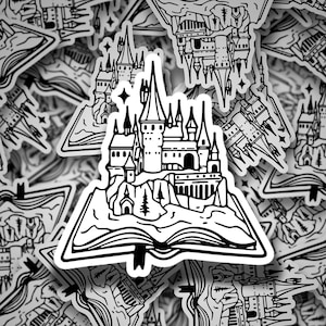 CASTLE BOOK accessories | castle book - magic castle book - school for witchcraft - school for wizardry - hp book sticker