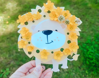 DANDE-LION wildflower board | flower holder - flower collector - dandelion board - way to collect flowers - nature walk - walking activity