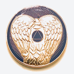 Guardian Angel Wings - Erholung AA, Alkoholiker Anonymous Sobriety Chip, Token, Münze, Medaillon