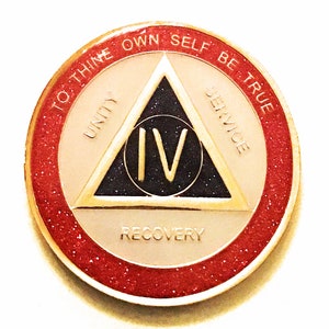 Red, White, & Blue AA, Patriotic Alcoholics Anonymous Medallion, Chip, Coin, Token