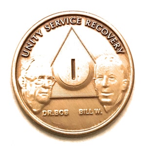 Years 1-50 Year AA, Alcoholics Anonymous Bill & Bob Founders Bronze, Medallion, Chip, Token, Coin