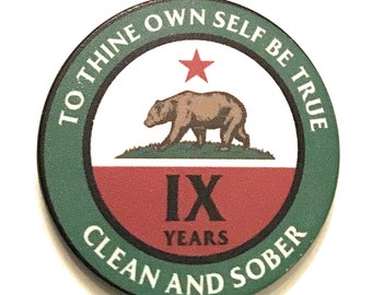 California Bear AA / Anonieme Alcoholisten Chip