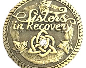 Sisters In Recovery Medallion With Crystal