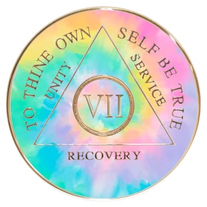 Tie Dye AA, Anonymer Alkoholiker Medaillon, Chip, Token