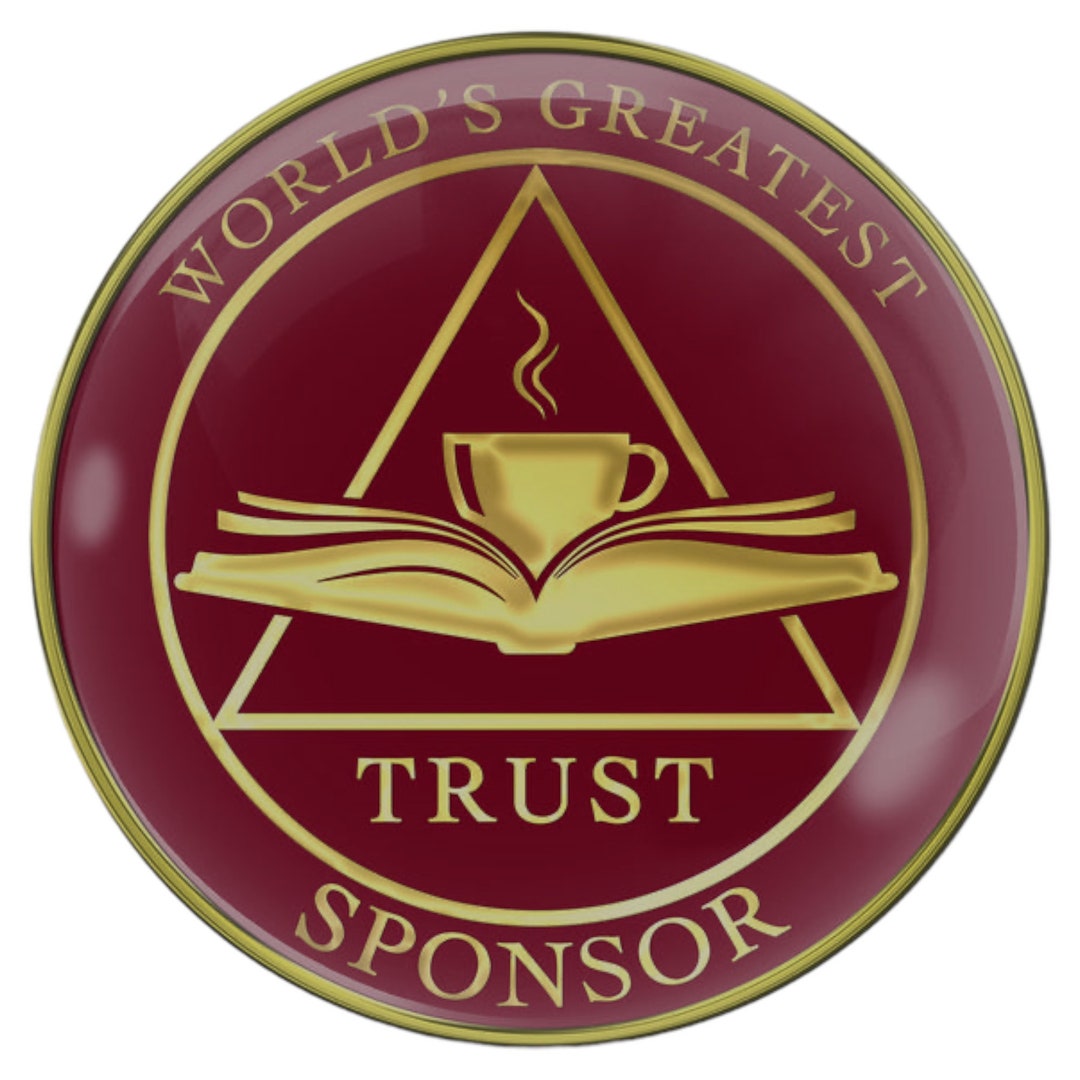 Gold-plated Sponsor Medallion: AA NA Al-anon Recovery Gift - Etsy