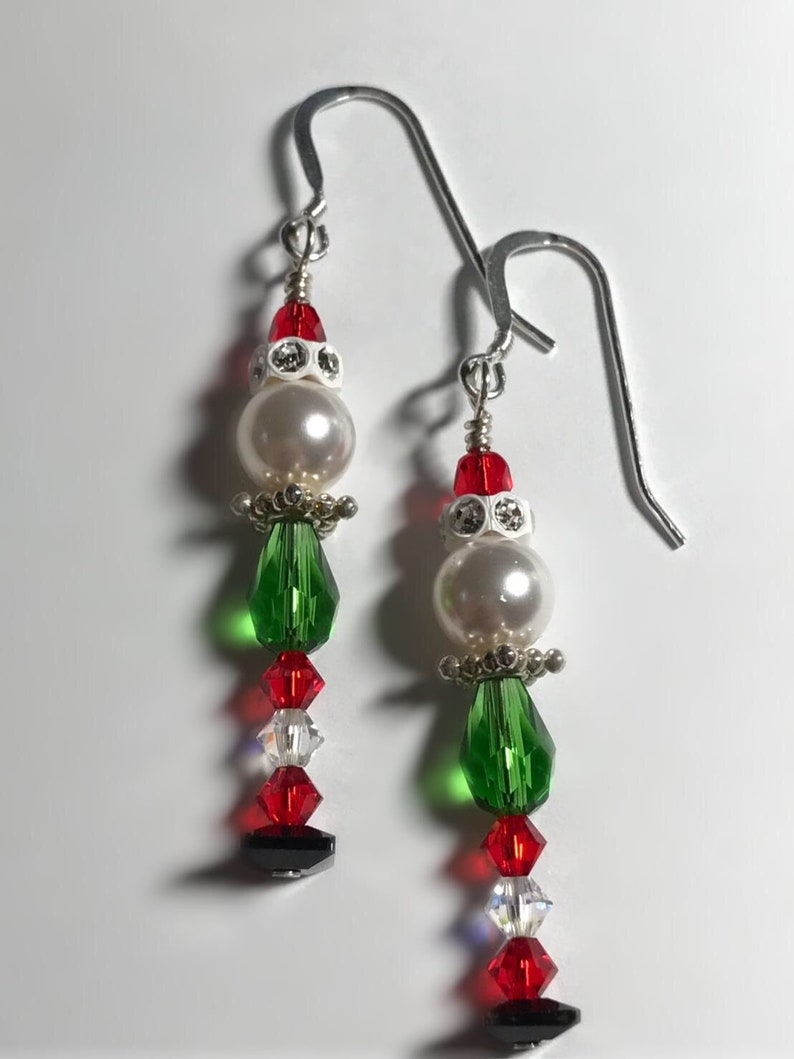 Swarovski Crystal Elf Earrings Christmas Earrings Elf | Etsy