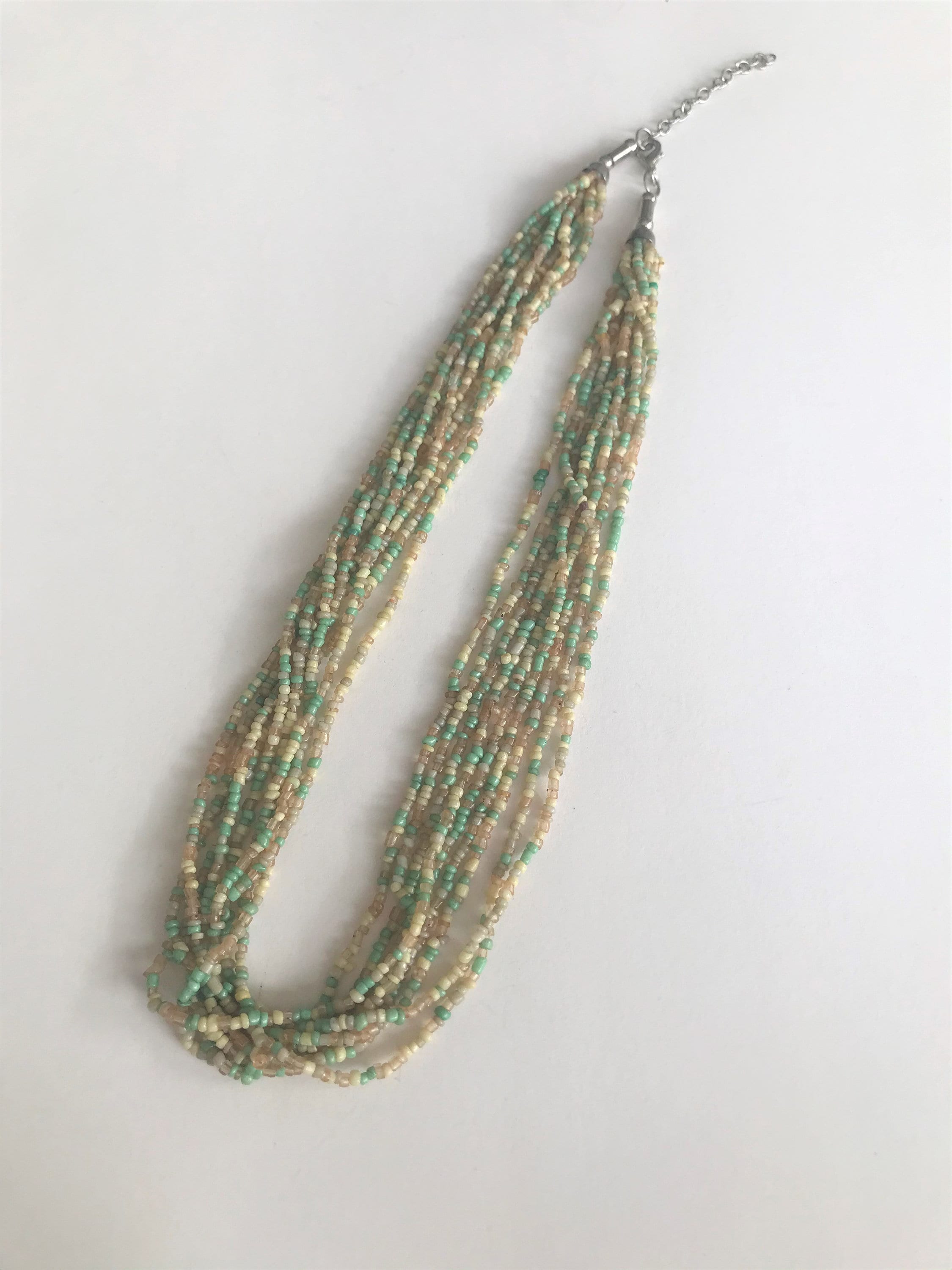 Vintage Seed Bead Necklace Etsy UK