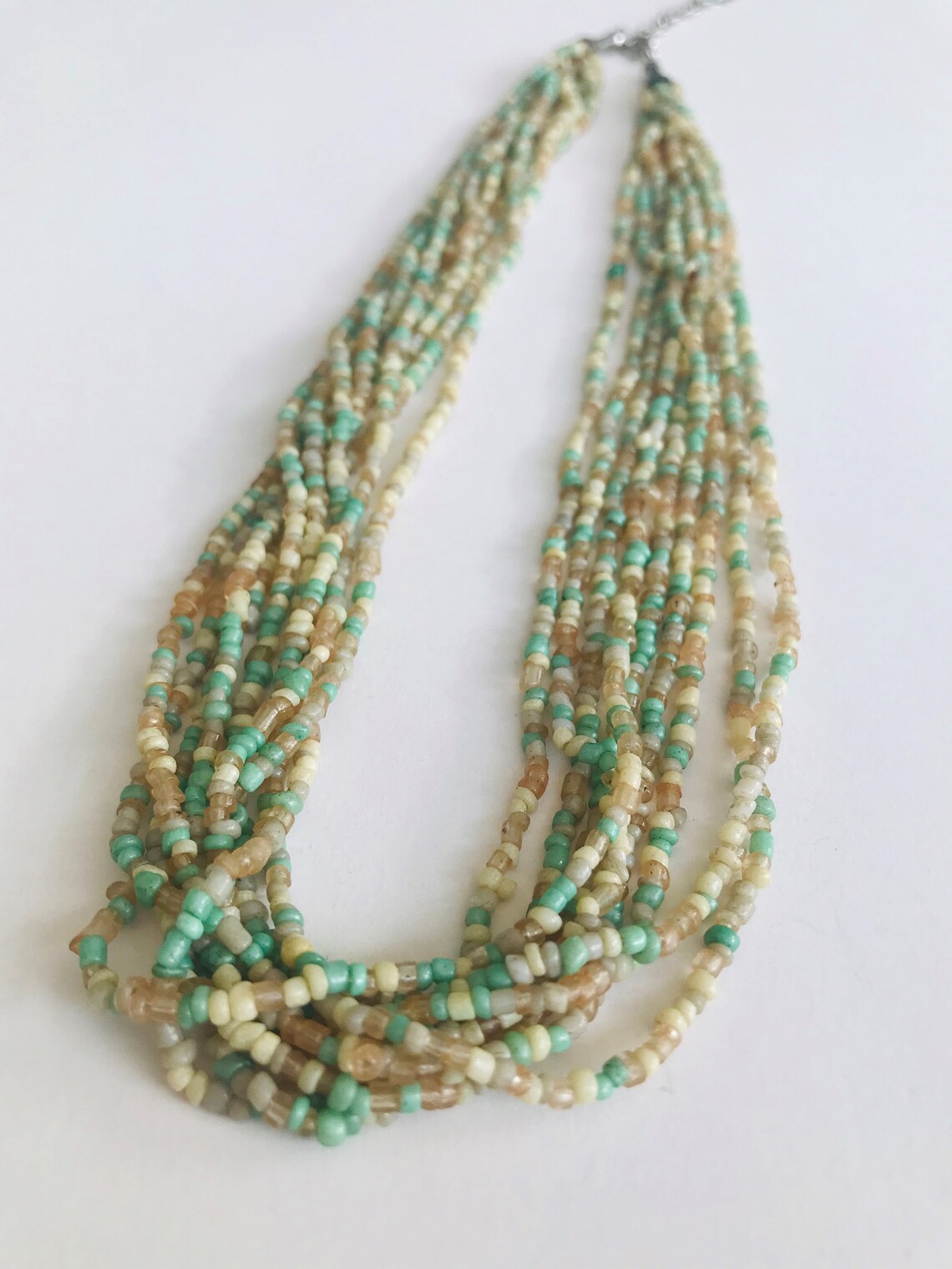 Vintage Seed Bead Necklace Etsy UK