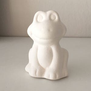 Ceramic Frog, Ready to Paint, Gift for Kids, Handmade Miniatures, Ceramic Bisque, White Frog, Small Figurines, Education for Kids, Unpainted