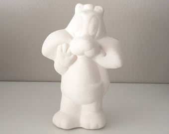 Ceramic Sylvester Cat, Ready to Paint,Cartoon Character, Ceramic Cat Bisque, Disney Heroes, Unpainted Sylvester, Gift for Kids, Art Figurine