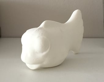 Ocean Animal Painting Craft, Ceramic Fish Figurine, Sea Life Pottery Blank, Coastal Decor Project, Kids Art Activity, Bulk Orders Available