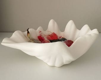 Clam Shell, Unfinished Clam, Ceramic Bisque, Unpainted Ceramic, Ready to Paint, U-Paint, DIY Project, Home Decor, Interior Decor, Gift Idea