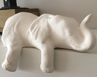 Statue d'éléphant, prête à peindre, sculpture d'éléphant, décoration d'intérieur, peinture en U, projet de bricolage, cadeau pour maman, idée cadeau, travaux manuels à peindre, cadeau de Pâques