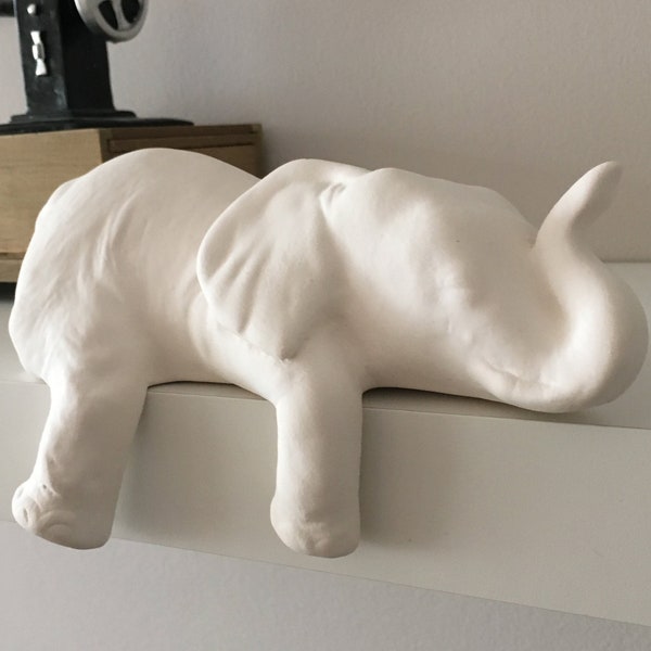 Elephant Statue, Ready to Paint, Elephant Sculpture, Home Decor, U-Paint, DIY Project, Gift for Mom, Gift Idea, Craft to Paint, Easter Gift