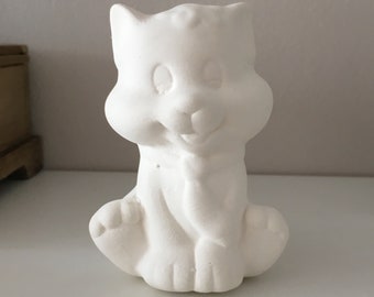 Ceramic Kitty, Ready to Paint, Ceramic Cats, Ceramic Animals, Unpainted Kitty, U-paint, Ceramic Toys, Kids Gifts, Birthday Gift Ideas, Art