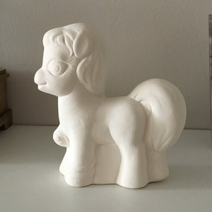 Ceramic Pony Figurine, Ceramic Bisque, Ready to Paint, Christmas Gift, Ceramic Miniatures, Gift for Girl, U-Paint, Home Decor, Art Ceramics