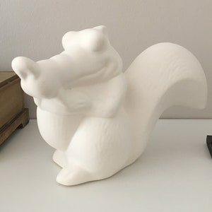 Ready to Paint Squirrel, Ceramic Squirrel, Ice Age Squirrel, U Paint, Ready to paint Squirrel, Ceramic Squirrel Figurine, Squirrel Ornament