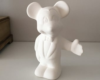 Figura de Mickey Mouse, Minnie Mouse, Personajes de Walt Disney, Héroes de animación, Figuras de cerámica, Regalo para niños, Idea de regalo, Artesanía para pintar