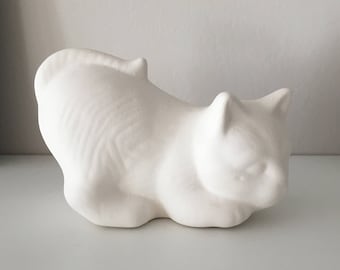 Ceramic Cat Painting Kit, Paint Your Own Kitty Figurine, Unfinished Bisque Cat, Creative DIY Animal Craft, DIY Pottery Craft, Handmade Gif