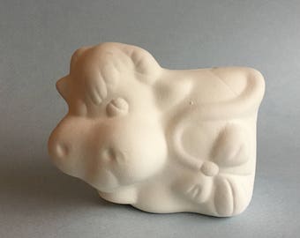 White Cow, Cash Box, Ready to paint, Ceramic Cow, Gift, Kids Decor, Garden Decor, Ceramic Cash Box, Home Decoration, Art and Collectibles