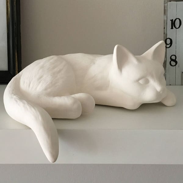 Ceramic Cat, White Cat Figurine, Christmas, Education for children’s, Toys for kids, Ceramic Toys, Gift Ideas, Art Figure, Handmade, Kitty