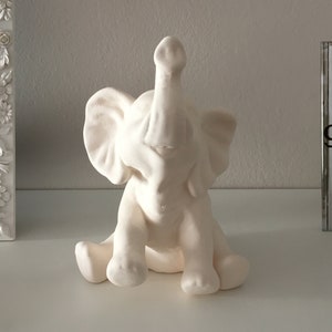 Ceramic Elephant, Ready to Paint, Ceramic Bisque