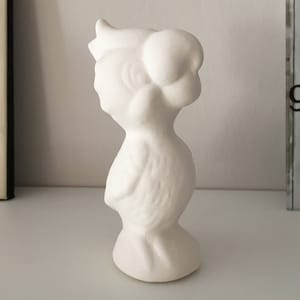 Ceramic Parrot Bisque Ready to Paint Figurine White Parrot Unpainted Miniature Handmade Bird Sculpture Children Gifts Brain Therapy Art Toys