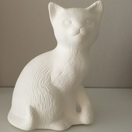 Ceramic Cat Persian Cat Ready to Paint Ceramic Bisque Gift Etsy