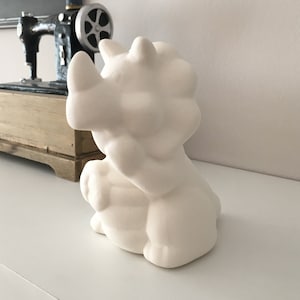 Dinosaurio inacabado, listo para pintar, figura de dinosaurio, bisque de cerámica, proyecto de bricolaje, cerámica y cerámica, regalo de bienvenida, juguetes de cerámica