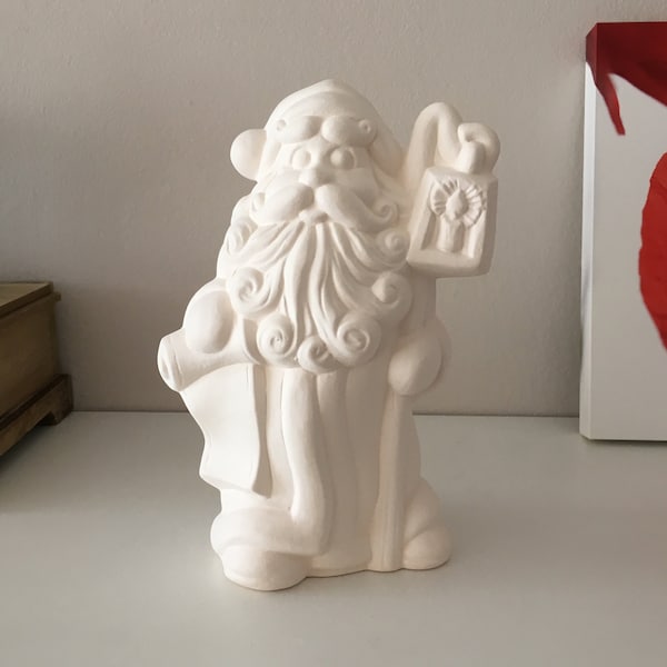 Ceramic Santa to Paint Etsy