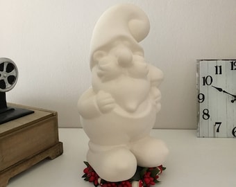 Christmas Gnome Ready to Paint, Paint Your Own Ceramic, Paintable DIY Craft, Unpainted Bisque, Holiday Decor, Christmas Gift Santa Decor
