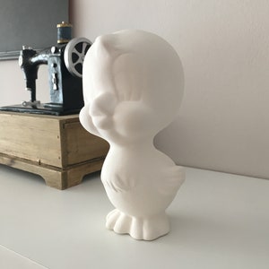 Figura de cerámica de Tweety Bird / Lindo coleccionable de Looney Tunes / Adorable decoración para el hogar y regalo para fanáticos