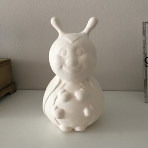 Mariquita de cerámica: bizcocho de cerámica listo para pintar, manualidad divertida para niños y adultos, idea de regalo única, decoración del hogar DIY
