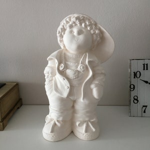Keramik junge Statue, bereit zu malen, Keramik Bisque, Keramik, Home Decor, handgemachte Keramik, Housewarminggeschenk, Geschenk für ihn, Outdoor-Dekor