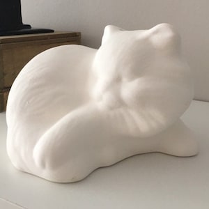 Ceramic Cat Coin Bank, Cat Figurine, Kitty Decor, Cat Lover Gift, Gift for Kids, Kitty Cash Box, Home Decor, Housewarming Gift, Cat Art Toy