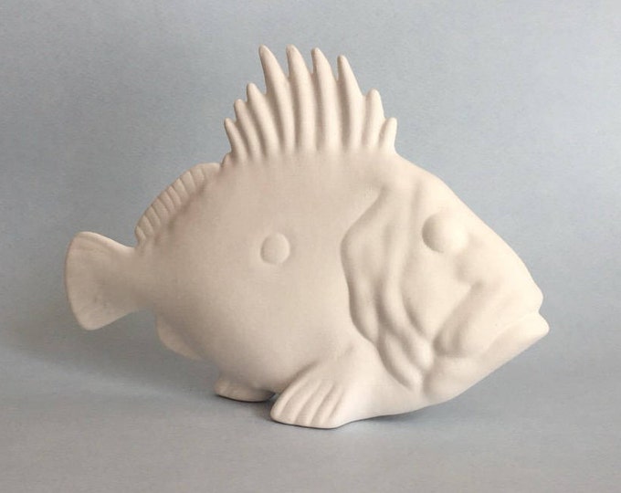 Fisch Bisque, bereit zu malen, Geschenk für Männer, unbemalte Fisch, Keramik Fisch, Keramik Figuren, Home Decor, handgefertigte Keramik, auf Bestellung gefertigt