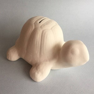 Keramik Schildkröte, Cash Box, bereit zu malen, unbemalte Schildkröte, Geschenk, Home Decor, Garten Dekor, Keramik Münzebank, Keramik Spielzeug, Geschenk für Kinder
