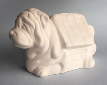 Ceramic Dog Coin Bank Ready to Paint, Puppy Piggy Bank, DIY Ceramic Painting Activity, Kids Craft, Bulk Orders Available